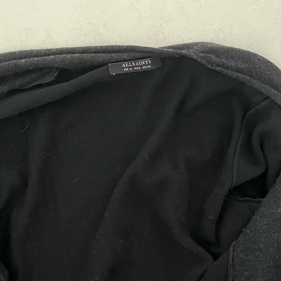 All Saints/ Drina Asymmetrical Cardigan/ Wool/ Shoulder zipper/ Size US 6 - Picture 10 of 14